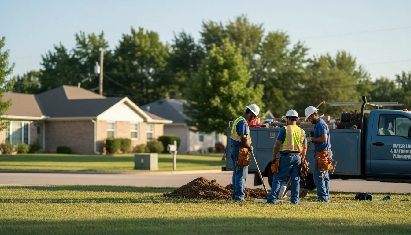 Residential water line and bathroom plumbing service in Lyndonville, NY